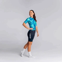 Women's Essentials Team Jersey - Teal Swirl -Assos Boutique 22.11.08 BSC LTD HIVIS 0223
