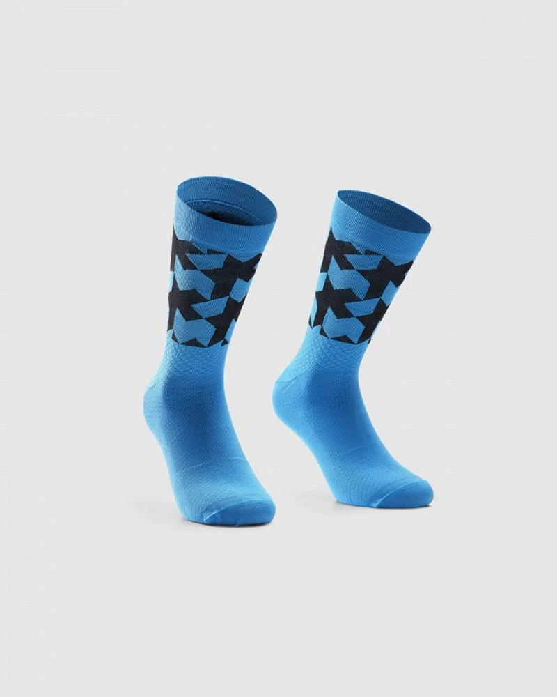 Assos Monogram Socks EVO - Cyber Blue 1 Assos Monogram Socks EVO - Cyber Blue