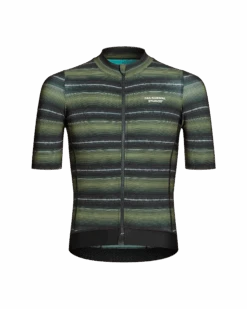 Men's Essential Jersey - Light Olive Stripe