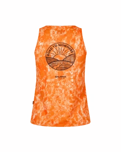 Women's Balance Sleeveless Top - Orange AOP -Assos Boutique PN WomensBalanceSleevelessTop Orange Back ecaa4721 3084 40e7 988e e00feaee34c2