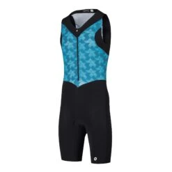 Assos Women's TRIATOR NS Speedsuit - Adamant Blue 7 Assos Women's TRIATOR NS Speedsuit - Adamant Blue -Assos Boutique TRIATORNSSprintSpeedsuitWOM AdamantBlue fronte Side