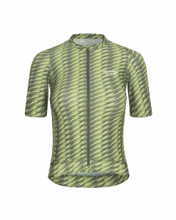 Women's Solitude Jersey - Dark Moss / Lime Green